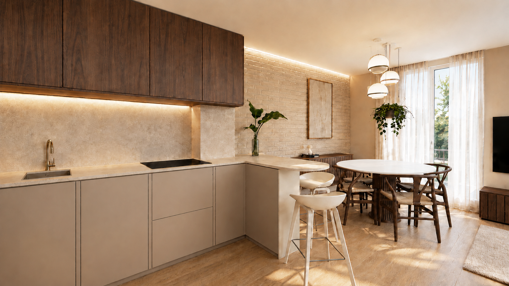 Salón-cocina del ático